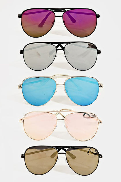 Mirrored Aviator Sunglasses