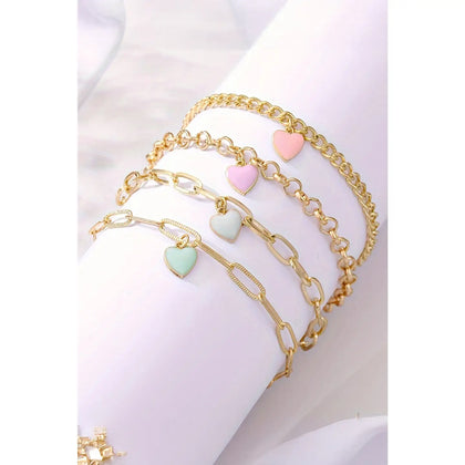 Heart Charm Bracelet