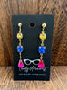 Multi-Colored Tear Drop Earrings