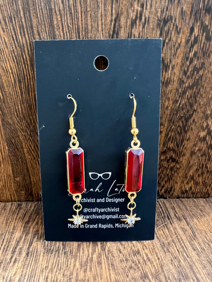 Red Star Earrings