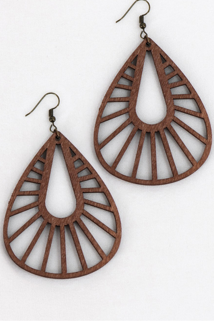 Onna Bohemian Drop Earrings- Brown