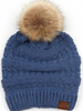 Hannah Beanie Hat- Heather Blue