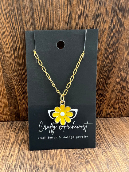 Yellow Daisy Necklace