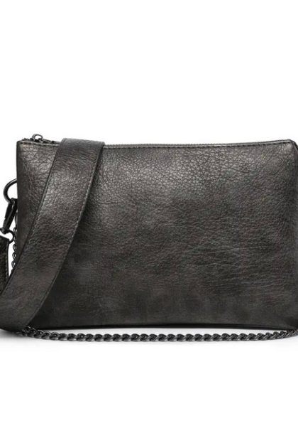 Lizzie Crossbody Purse - Steel